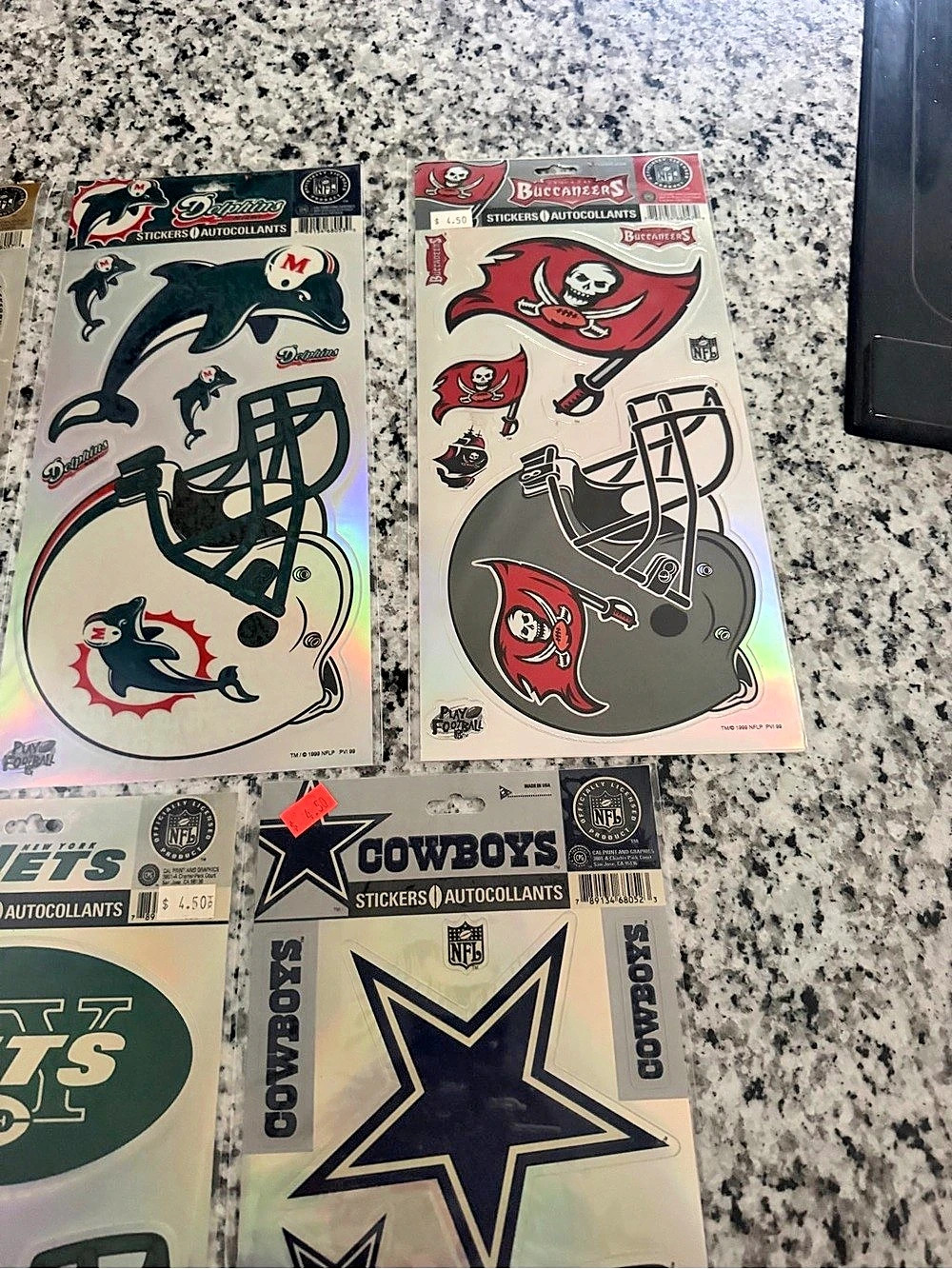 Play Football NFL Team Sticker Sheets Set - Picture 2 of 4